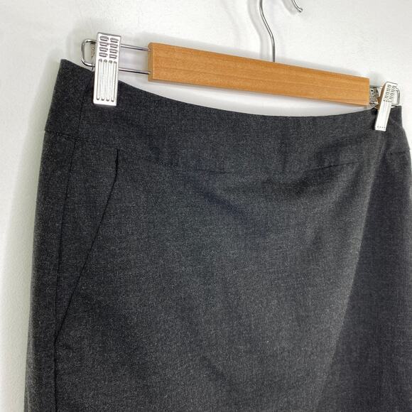 Banana Republic Factory Womens Pencil Skirt Size 2P Dark Grey Lined Slit Career - Picture 3 of 7